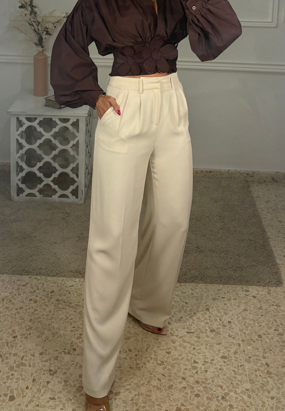 Pantalón pinza palazo