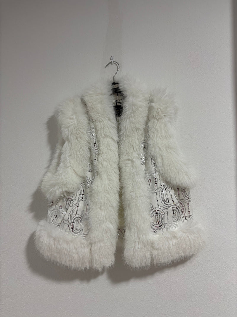 Chaqueta lentejuelas sin mangas