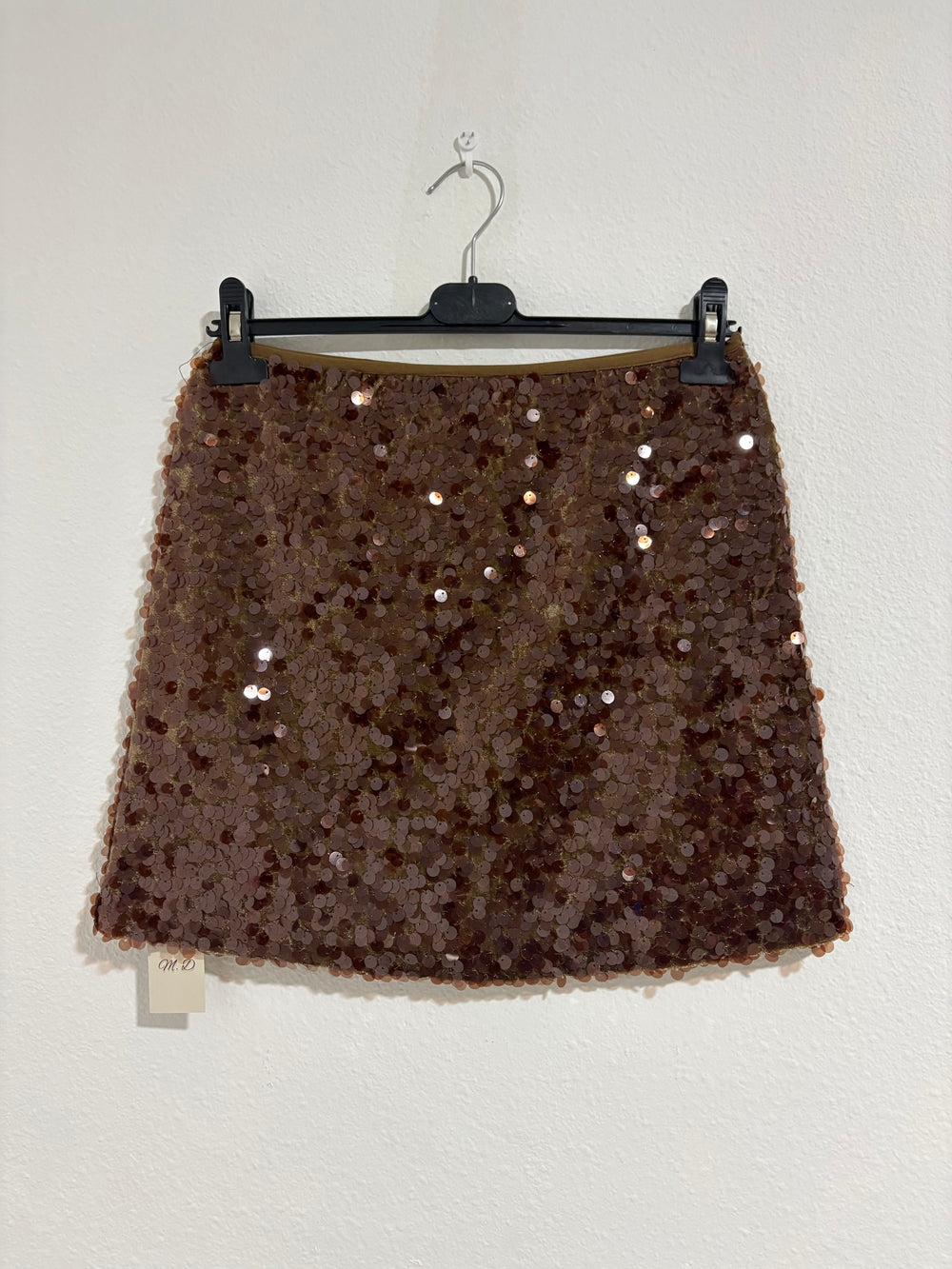 Falda lentejuelas marrón