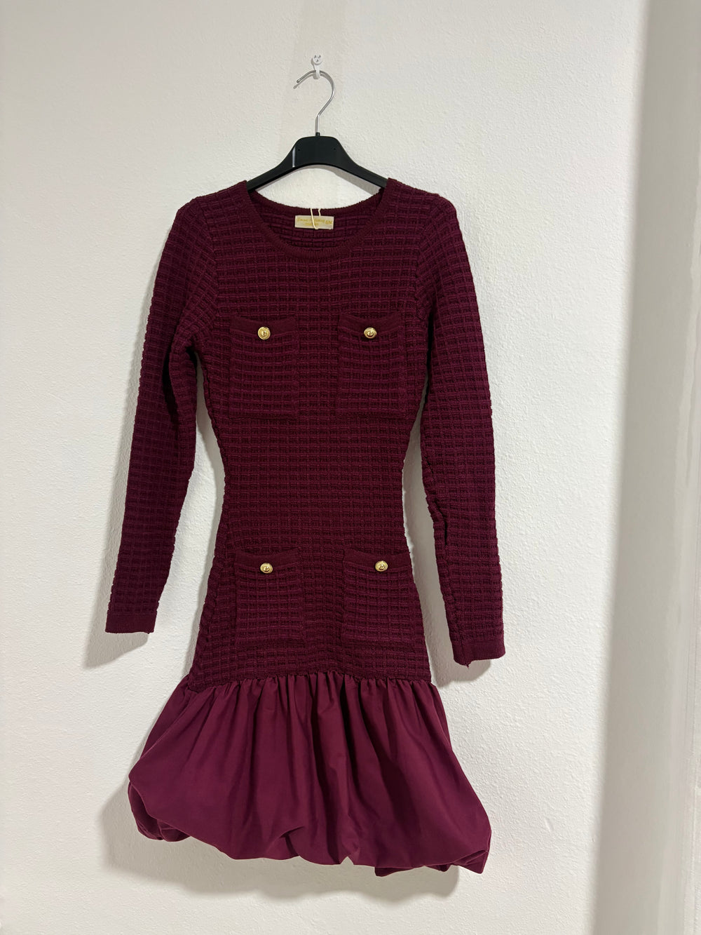Vestido lana abullonado