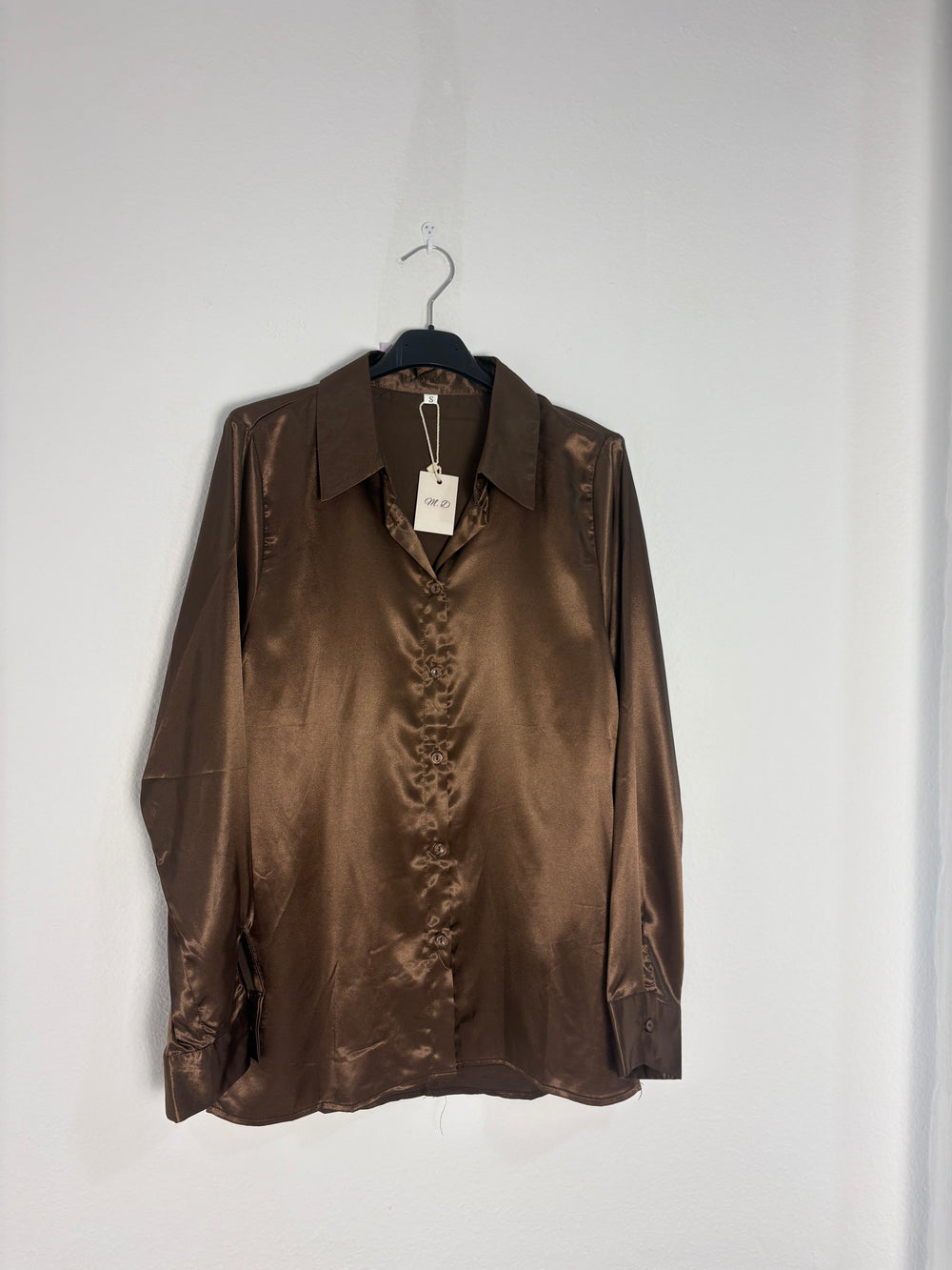 Camisa raso marrón
