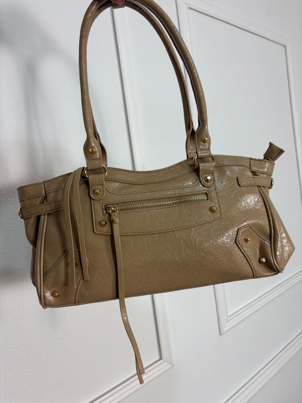 Bolso beig piel