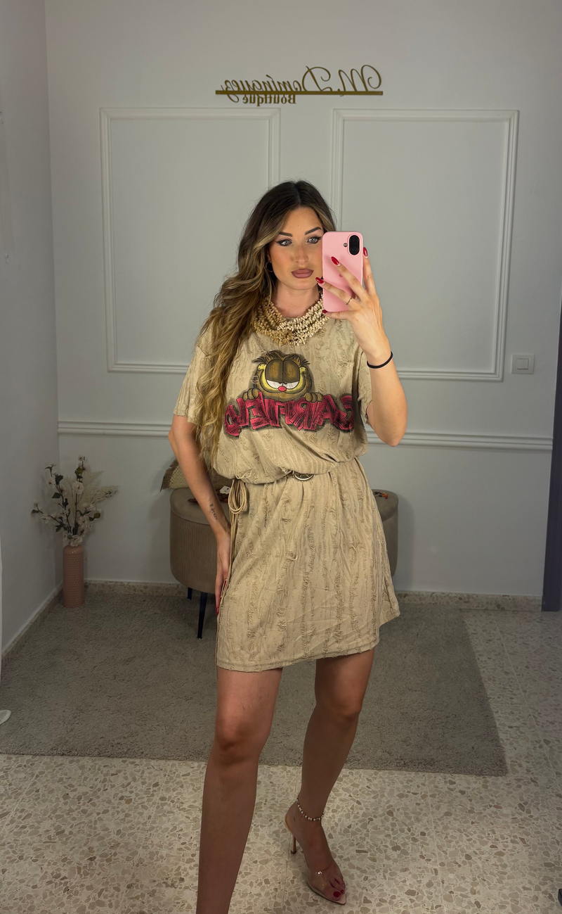 Camiseta/Vestido Garfield