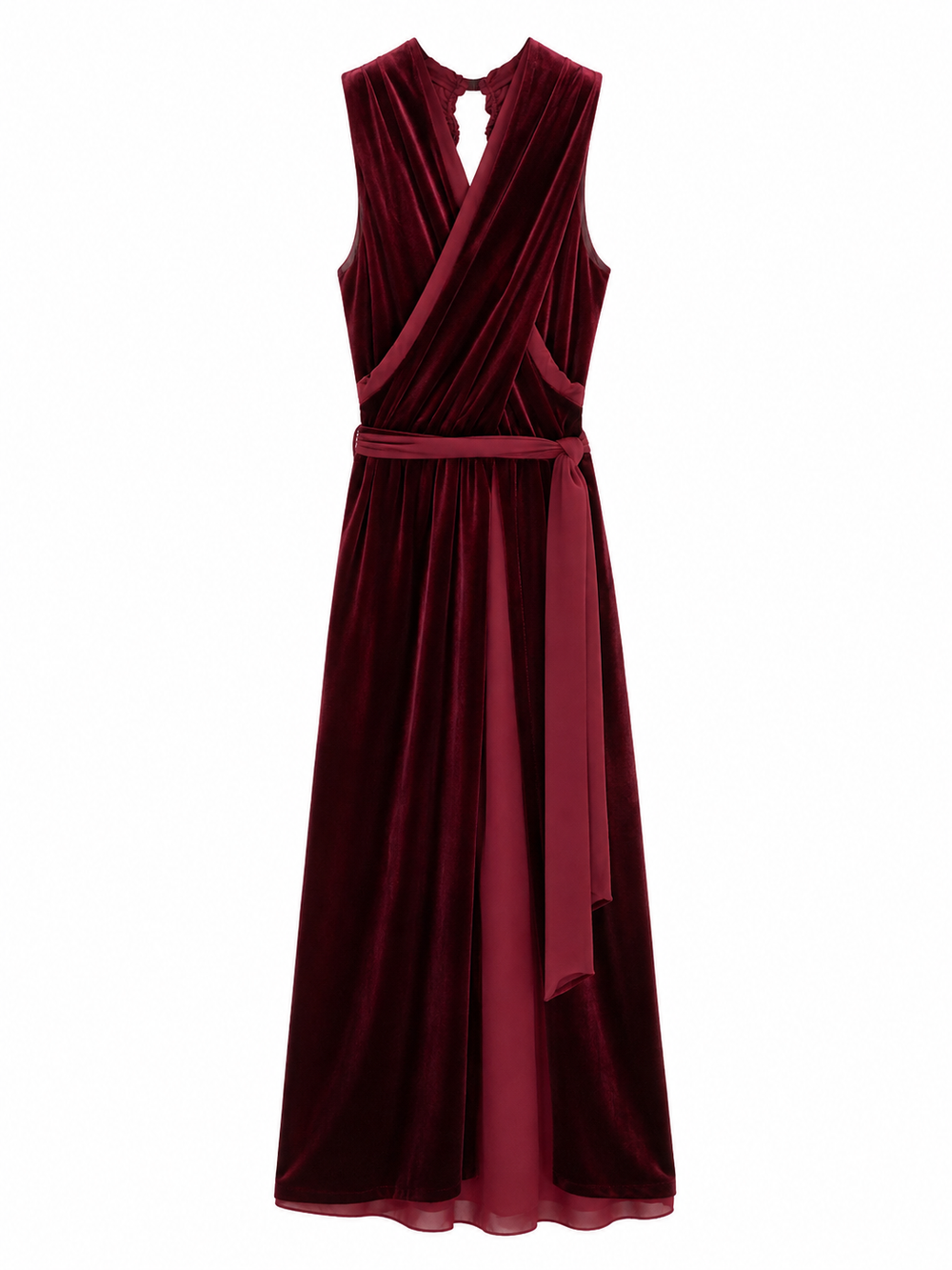 Vestido terciopelo burdeo