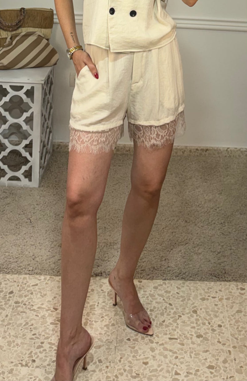 Pantalón Lino Beige