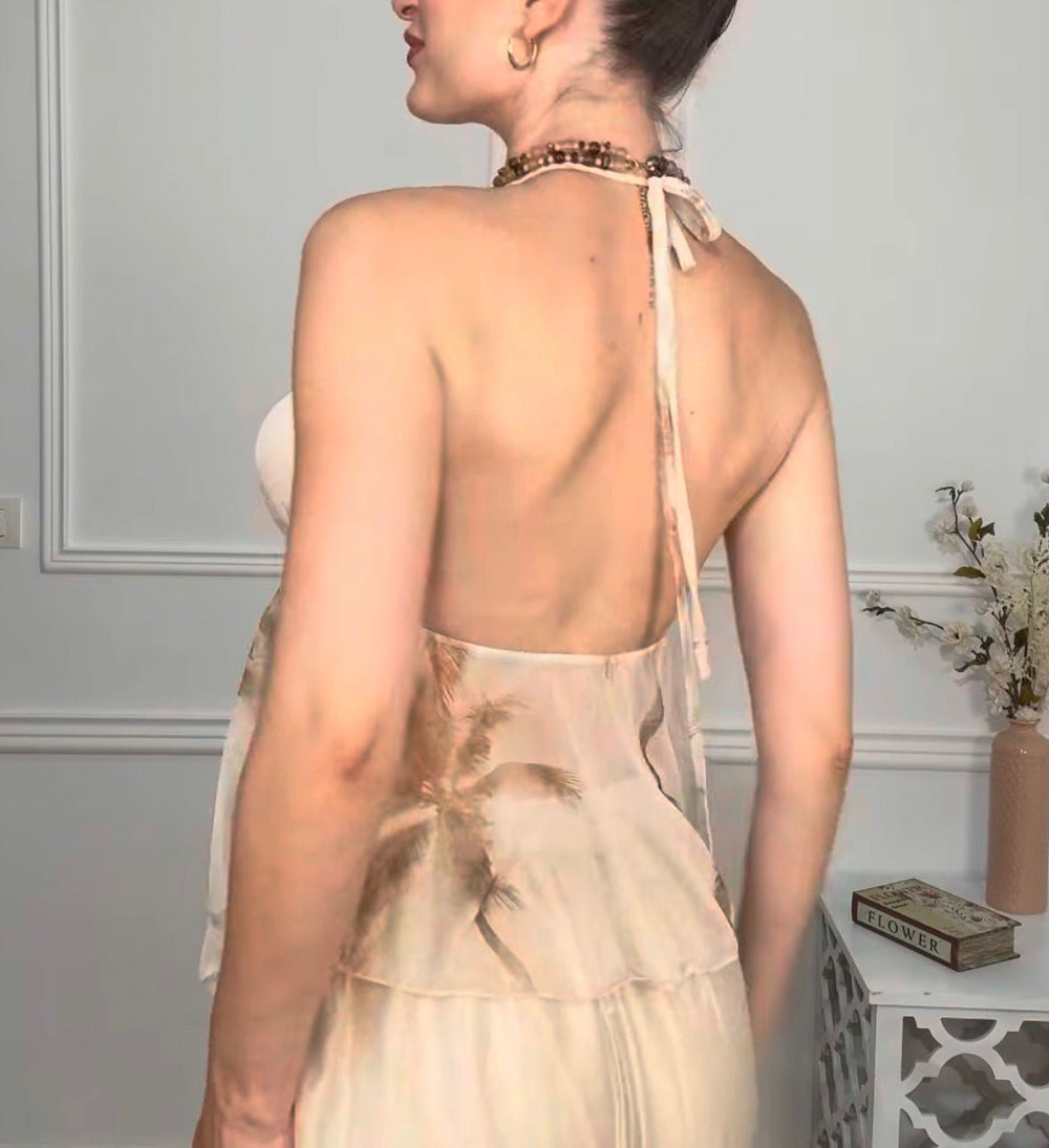 Top Estampado Beige