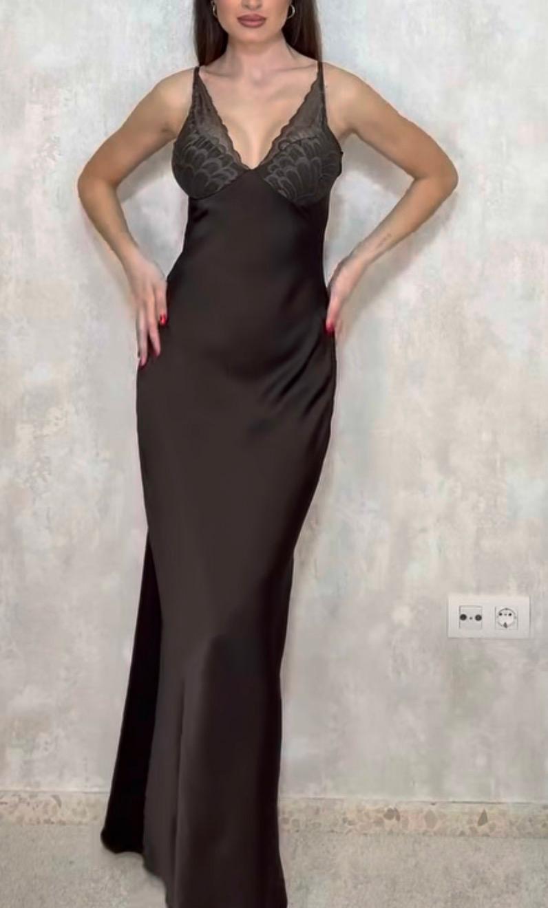 Vestido Lencero Marrón