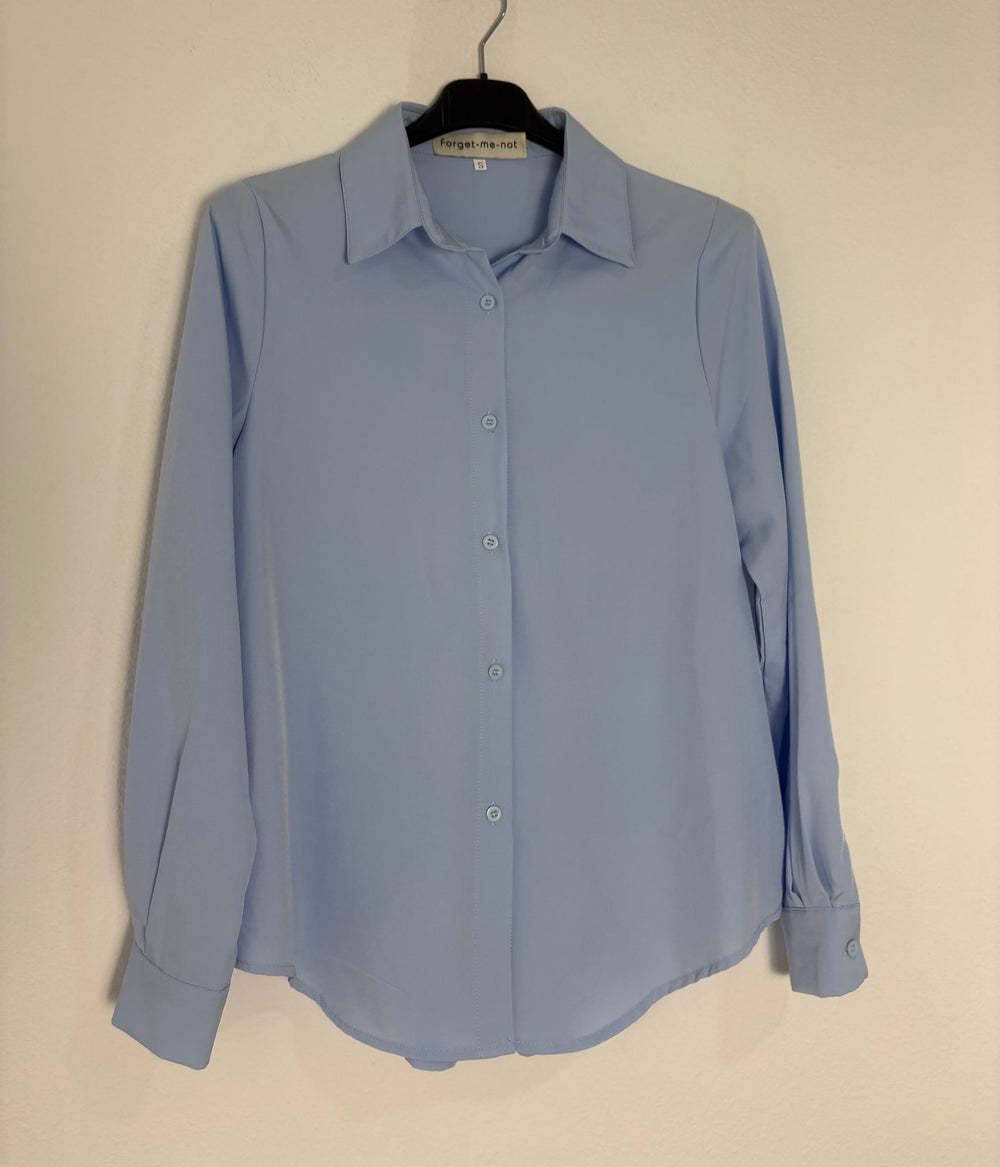 Camisa Satén Celeste