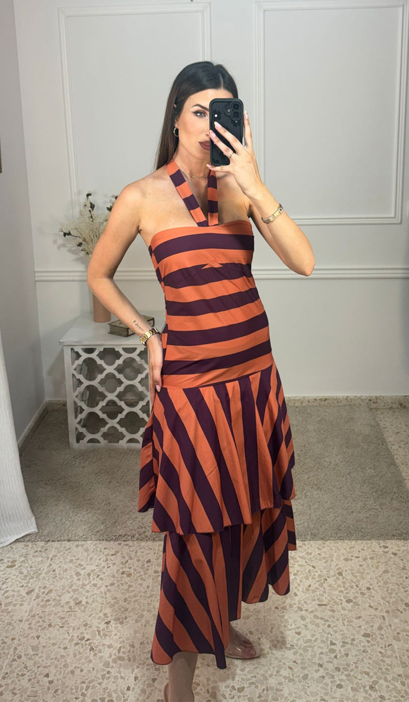 Vestido Rayas Volante