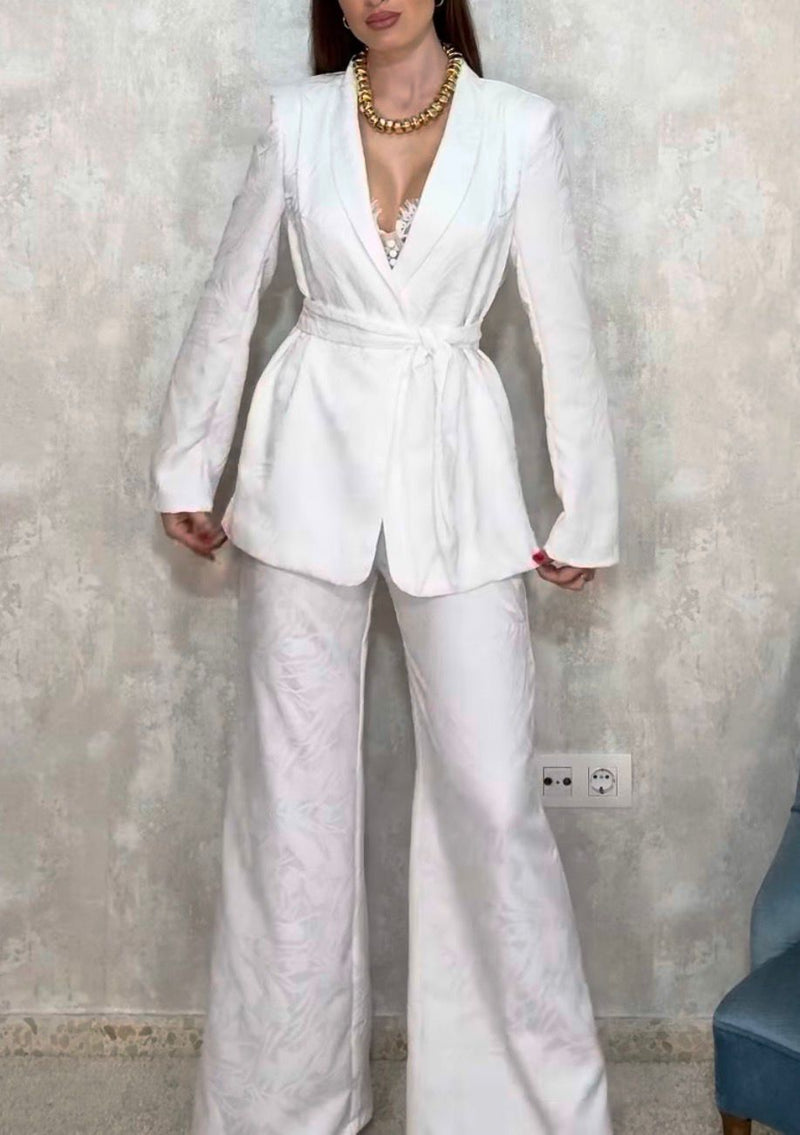 Traje de Chaqueta Blanco Exclusivo