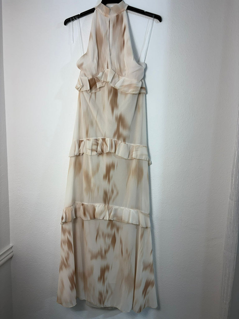 Vestido Volante Beige