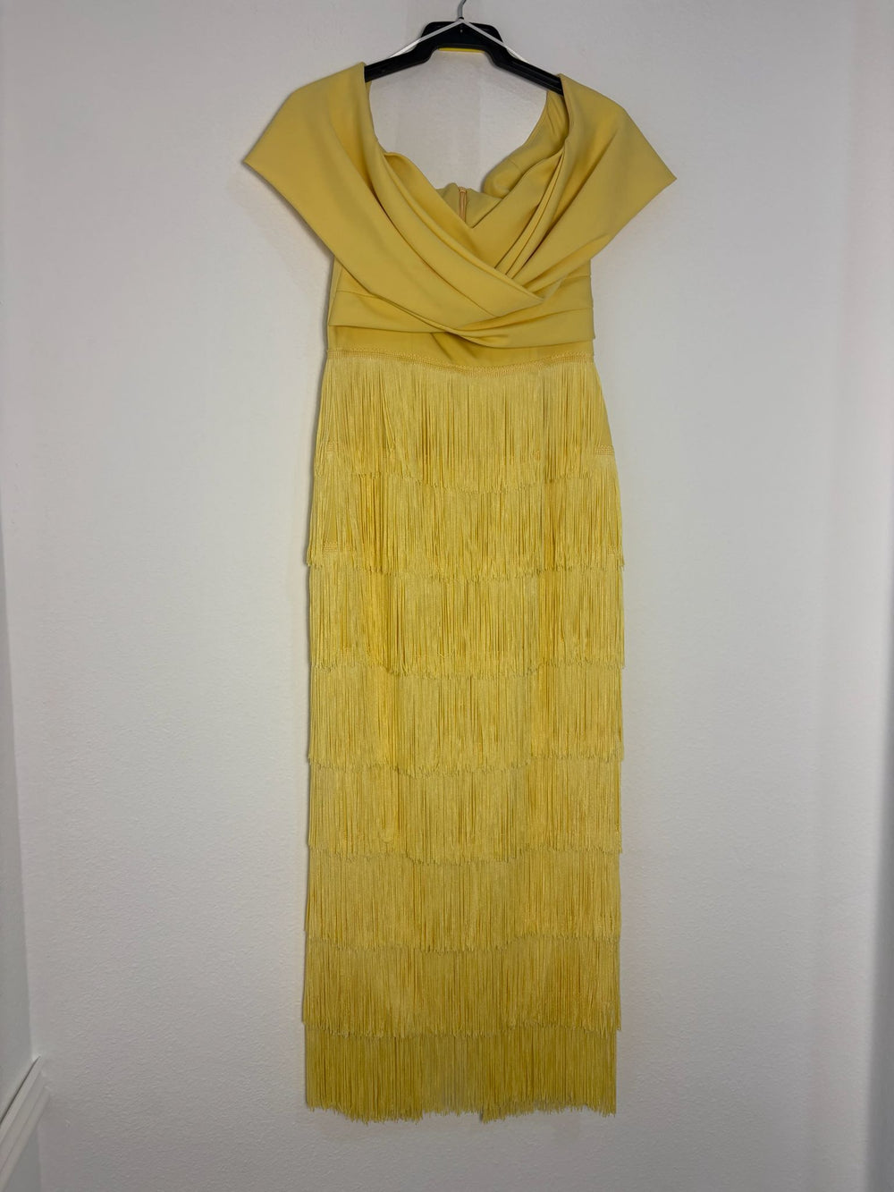 Vestido Fleco Avila Amarillo