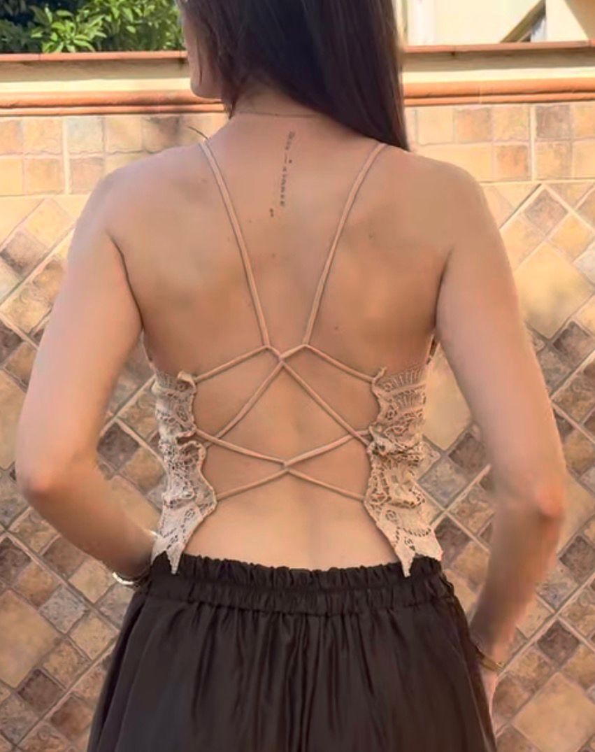 Top Encaje Beige